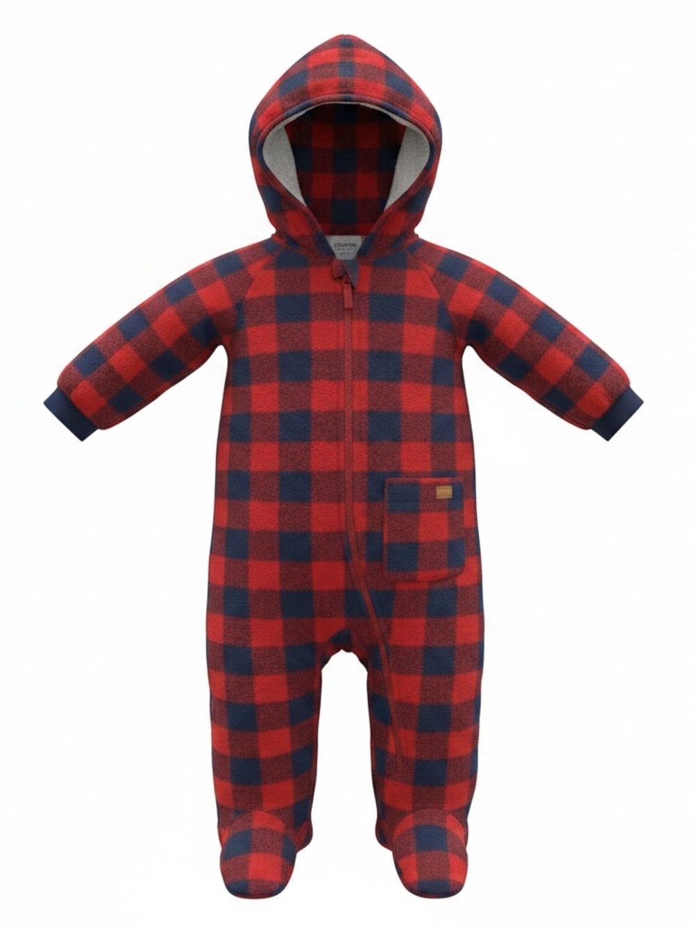 7 for all mankind - Cozy Red and Black Plaid Kids One Piece Bunting bag/romper
